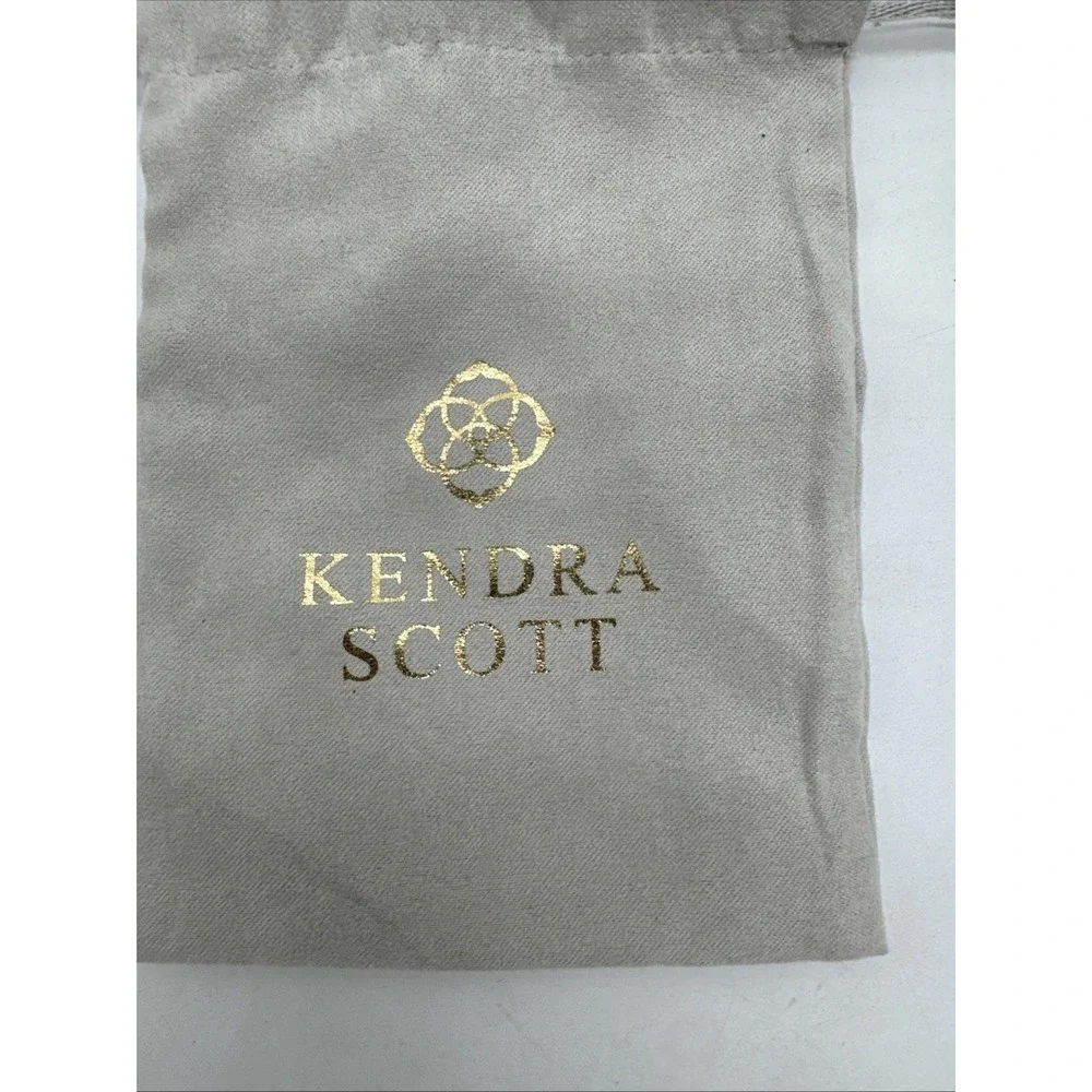 Kendra Scott Necklace Jewelry Storage Bag Only! Gray With Gold Lettering